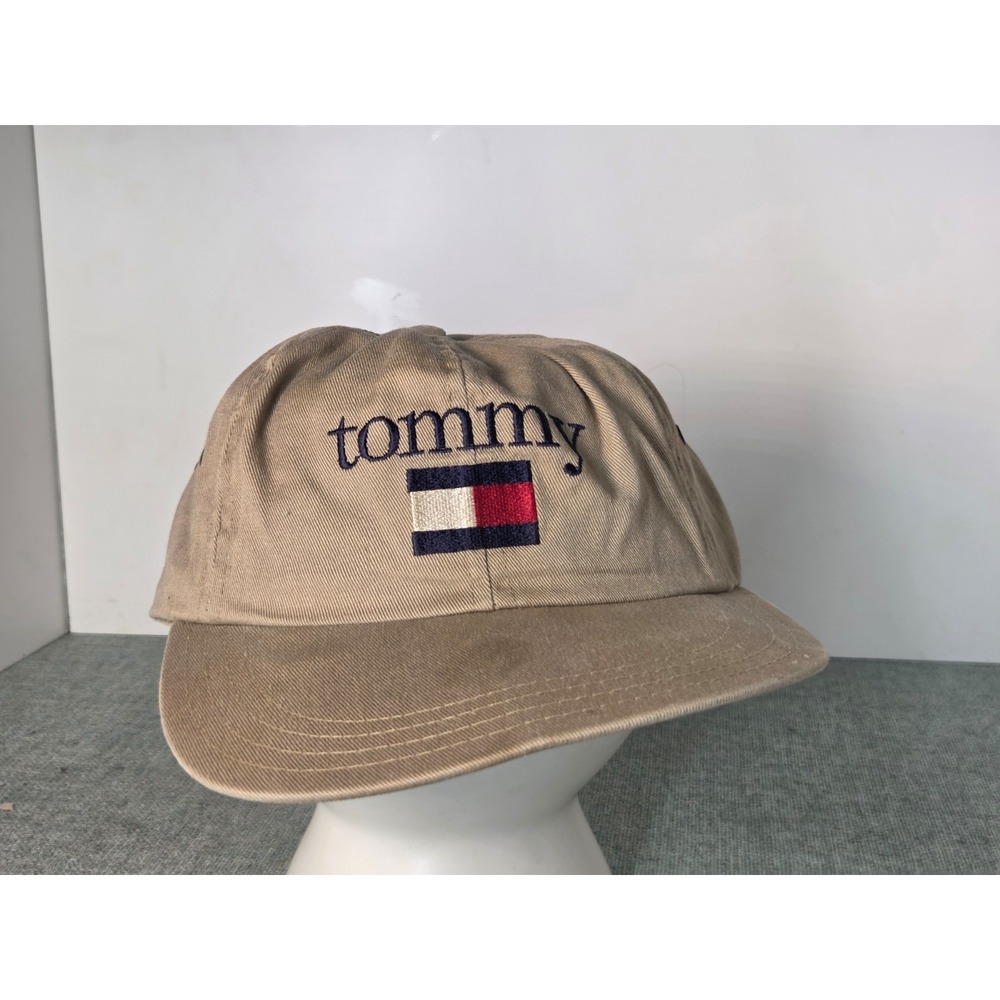 Vintage Tommy Hilfiger Hat Cap Retro Tan Dad One Size